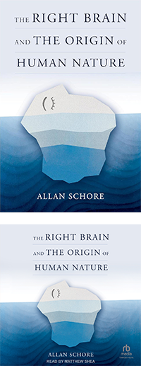 The Right Brain and the Origin of Human Nature book and audiobook covers